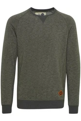 !Solid VituNeck Herren Sweatshirt Pullover Pulli Mit Rundhalsausschnitt Dunkelgrün/Grau