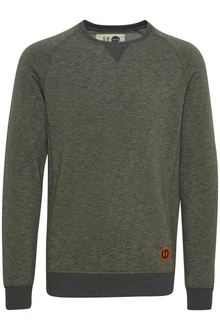 !Solid VituNeck Herren Sweatshirt Pullover Pulli Mit Rundhalsausschnitt Dunkelgrün/Grau
