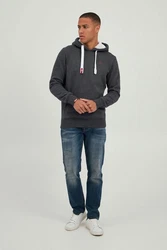 Solid Hoodie SDBennHood Kapuzensweatshirt Rot/Dunkelgrau/Hellgrau/Grau