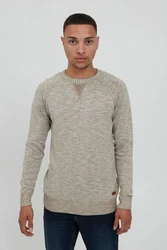 !Solid Strickpullover SDThian Grau/Hellgrau/Khaki