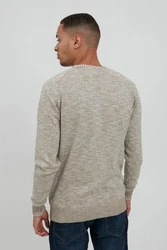 !Solid Strickpullover SDThian Grau/Hellgrau/Khaki