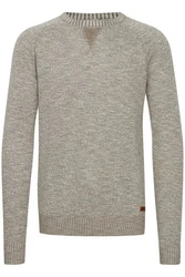 !Solid Strickpullover SDThian Grau/Hellgrau/Khaki