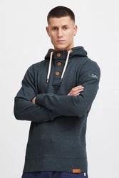 !Solid TripStrip Herren Kapuzenpullover Hoodie Pullover Mit Kapuze Knopfleiste Dunkelblau/Hellblau/Grau/Blau