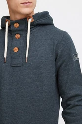 !Solid TripStrip Herren Kapuzenpullover Hoodie Pullover Mit Kapuze Knopfleiste Dunkelblau/Hellblau/Grau/Blau