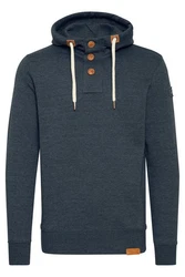 !Solid TripStrip Herren Kapuzenpullover Hoodie Pullover Mit Kapuze Knopfleiste Dunkelblau/Hellblau/Grau/Blau
