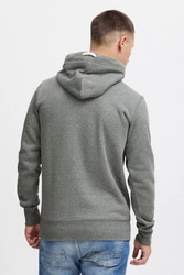 !Solid TripStrip Herren Kapuzenpullover Hoodie Pullover Mit Kapuze Knopfleiste Hellgrau/Grau
