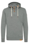 !Solid TripStrip Herren Kapuzenpullover Hoodie Pullover Mit Kapuze Knopfleiste Hellgrau/Grau