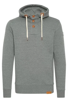 !Solid TripStrip Herren Kapuzenpullover Hoodie Pullover Mit Kapuze Knopfleiste Hellgrau/Grau