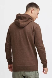 !Solid TripStrip Herren Kapuzenpullover Hoodie Pullover Mit Kapuze Knopfleiste Braun/Dunkelrot/Rot