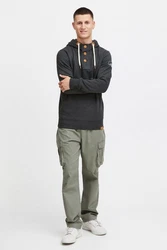 !Solid TripStrip Herren Kapuzenpullover Hoodie Pullover Mit Kapuze Knopfleiste Dunkelgrau/Hellgrau/Grau/Dunkelblau