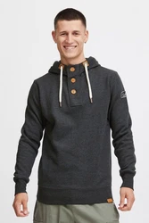 !Solid TripStrip Herren Kapuzenpullover Hoodie Pullover Mit Kapuze Knopfleiste Dunkelgrau/Hellgrau/Grau/Dunkelblau