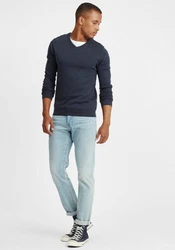 !Solid Strickpullover SDAlegre Blau/Dunkelblau