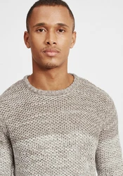 !Solid Strickpullover SDAyton Grau/Hellgrau/Weiß