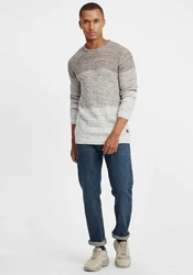 !Solid Strickpullover SDAyton Grau/Hellgrau/Weiß