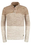 !Solid Troyer Strickpulli mit Stehkragen Beige/Braun/Orange