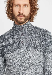 !Solid Troyer Strickpulli mit Stehkragen Grau/Hellgrau/Dunkelblau/Dunkelgrau