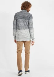!Solid Troyer Strickpulli mit Stehkragen Grau/Hellgrau/Dunkelblau/Dunkelgrau