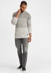 !Solid Troyer Strickpulli mit Stehkragen Grau/Hellgrau/Braun