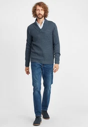 !Solid Strickpullover SDMapari Dunkelblau/Grau/Blau/Hellblau