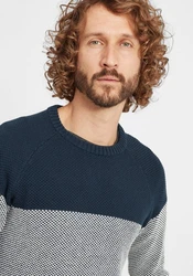 !Solid Herren Strickpullover Rapel Dunkelblau/Grau/Hellblau