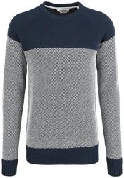 !Solid Herren Strickpullover Rapel Dunkelblau/Grau/Hellblau