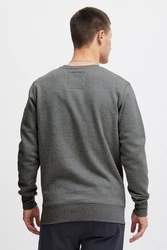 !Solid Trip O-Neck Herren Sweatshirt Pullover Pulli Mit Rundhalsausschnitt Und Fleece-Innenseite Dunkelgrau/Hellgrau/Grau