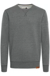 !Solid Trip O-Neck Herren Sweatshirt Pullover Pulli Mit Rundhalsausschnitt Und Fleece-Innenseite Dunkelgrau/Hellgrau/Grau