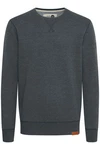 !Solid Trip O-Neck Herren Sweatshirt Pullover Pulli Mit Rundhalsausschnitt Und Fleece-Innenseite Dark Grey Melange