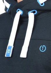 !Solid Benjamin Hood Herren Kapuzenpullover Hoodie Pullover Mit Kapuze Cross-Over-Kragen Und Fleece-Innenseite Dunkelblau/Blau/Hellblau