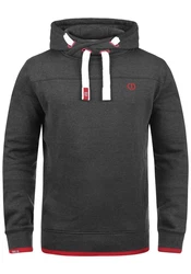 !Solid Benjamin Hood Herren Kapuzenpullover Hoodie Pullover Mit Kapuze Cross-Over-Kragen Und Fleece-Innenseite Dunkelgrau/Rot/Grau/Hellgrau/Dunkelrot