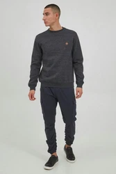 Indicode Sweatshirt mit Rundhalsausschnitt Dunkelgrau/Dunkelrot/Grau/Braun/Schwarz