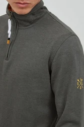 !Solid Sweatshirt SDKaran Troyer Kragen Grau/Dunkelgrau/Dunkelgrün/Hellgrau