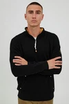 !Solid Sweatshirt SDKaran Troyer Kragen Schwarz/Orange
