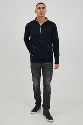 !Solid Sweatshirt SDKaran Troyer Kragen Dunkelblau/Grau/Grün