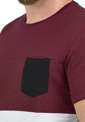 !Solid Kold Herren Rundhalsshirt Kurzarmshirt mit Streifen und Brusttasche 