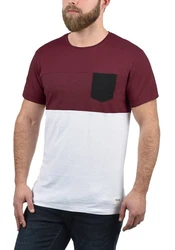 !Solid Kold Herren Rundhalsshirt Kurzarmshirt mit Streifen und Brusttasche 