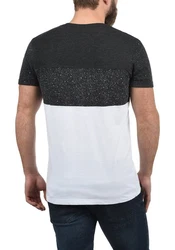 !Solid Kold Herren Rundhalsshirt Kurzarmshirt mit Streifen und Brusttasche Dunkelgrau/Grau/Hellgrau/Schwarz/Weiß
