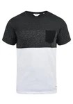 !Solid Kold Herren Rundhalsshirt Kurzarmshirt mit Streifen und Brusttasche Dunkelgrau/Grau/Hellgrau/Schwarz/Weiß