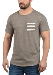 Redefined Rebel Maxton Herren T-Shirt Kurzarm Shirt Mit Rundhalsausschnitt Rundhalsshirt mit Brusttasche Khaki/Grau/Braun/Hellgrau/Beige/Dunkelgrün