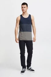 Solid Tanktop SDMinho Hemd Dunkelblau/Grau