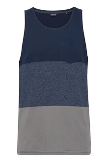Solid Tanktop SDMinho Hemd Dunkelblau/Grau
