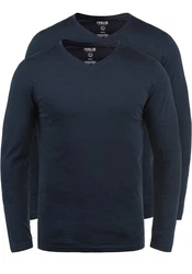 !Solid V-Shirt Langarmshirts im 2er-Pack 