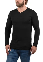 !Solid V-Shirt Langarmshirts im 2er-Pack 