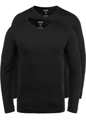 !Solid V-Shirt Langarmshirts im 2er-Pack 
