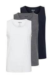 !Solid Tanktop SDCasal 3er-Pack Blau/Dunkelblau/Lila/Grau