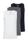 !Solid Tanktop SDCasal 3er-Pack Blau/Dunkelblau/Lila/Grau