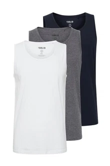 !Solid Tanktop SDCasal 3er-Pack Blau/Dunkelblau/Lila/Grau