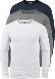 !Solid Rundhalsshirt SDBasal Langarmshirts 3er-Pack