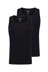 !Solid Tanktop SDCasal 2er-Pack Schwarz/Dunkelblau/Blau
