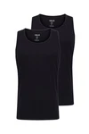 !Solid Tanktop SDCasal 2er-Pack Schwarz/Dunkelblau/Blau